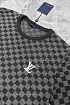 Мужская кофта серого цвета Louis Vuitton Damier embossed logo