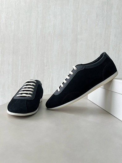 Замшевые кроссовки Brunello Cucinelli Premium - Black   