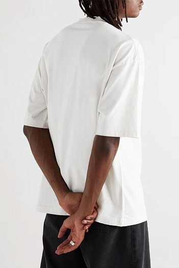 Белая оверсайз футболка Balenciaga BB Paris   