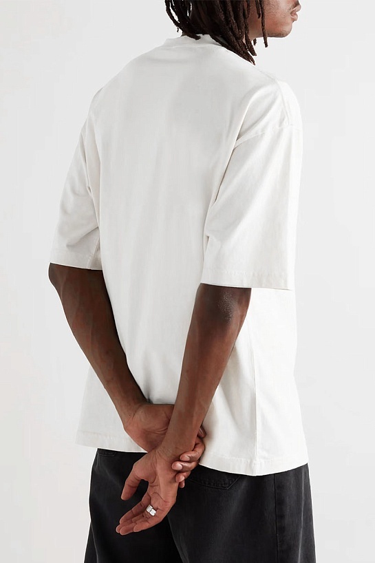 Белая оверсайз футболка Balenciaga BB Paris