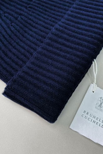 Кашемировая шапка Brunello Cucinelli Premium - Blue   