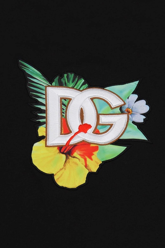 Футболка чёрного цвета Dolce & Gabbana Hawaiian Floral