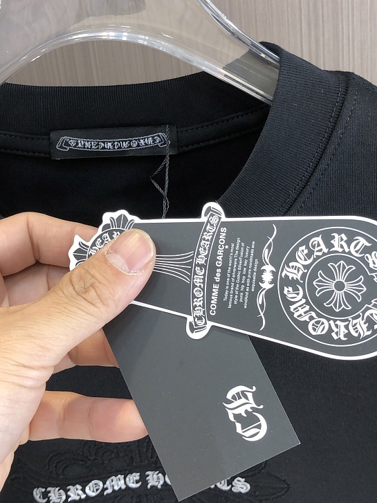 Чёрная оверсайз футболка Chrome Hearts Premium