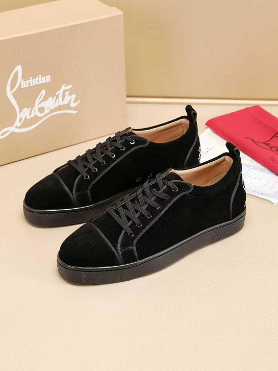 Замшевые кроссовки Christian Louboutin Louis Junior
