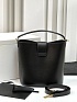 Женская кожаная сумка Celine Triomphe Louise Premium 23.5x24x16 см - Black