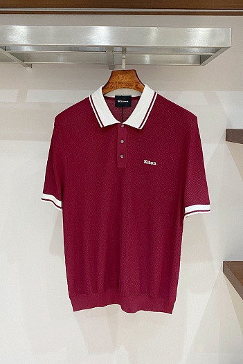Мужское красное поло Kiton premium   