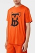 Оранжевая оверсайз футболка Burberry Rabbit Print