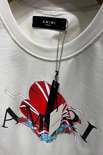 Оверсайз футболка Amiri Broken Heart - Pink   
