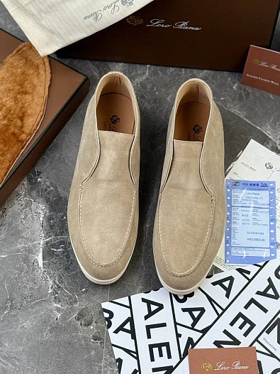 Мужские лоферы с меховой стелькой Loro Piana   