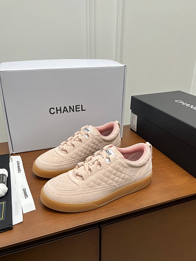 Женские замшевые кроссовки Chanel premium   