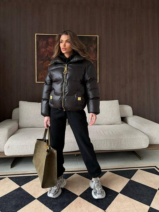 Женский костюм тройка на флисе Schiaparelli premium - Black