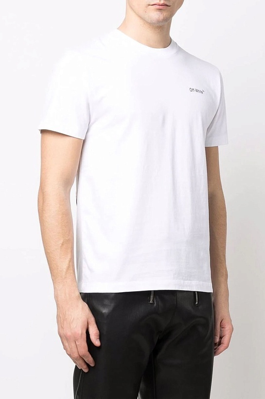 Оверсайз футболка Off-White Wave Diag print - White