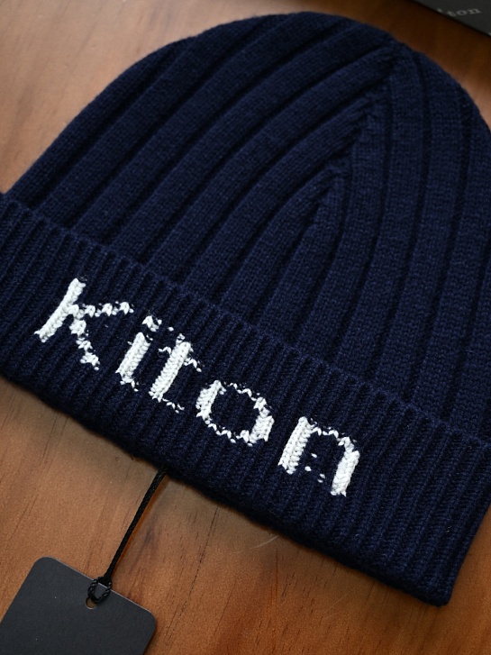 Кашемировая шапка Kiton premium - Dark Blue