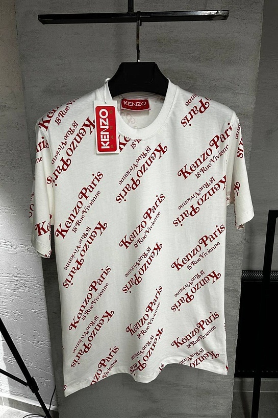 Белая футболка Kenzo x Verdy all-over logo