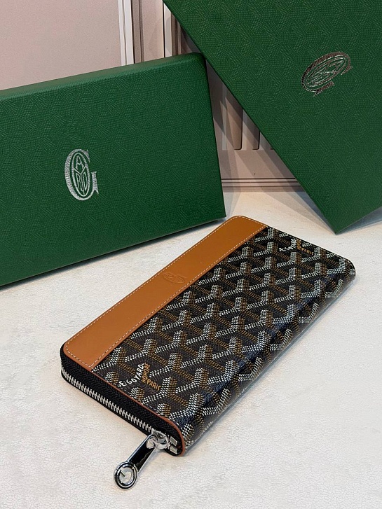 Кожаное портмоне Goyard Matignon GM premium 20x11x2.3 см
