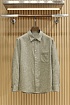 Льняная рубашка цвета хаки Kiton premium