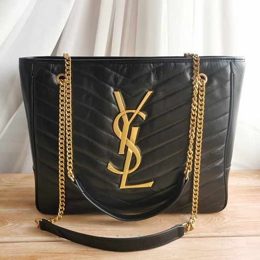 Женская сумка-тоут Yves Saint Laurent 36x29 см - Gold   