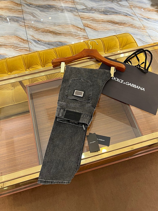 Мужские чёрные джинсы Dolce & Gabbana slim fit