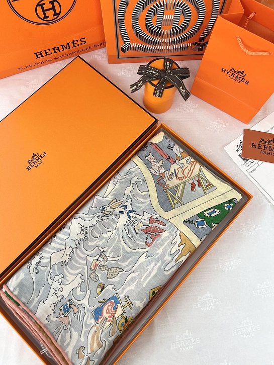 Платок Hermes Academia Hippica premium 140x140 см