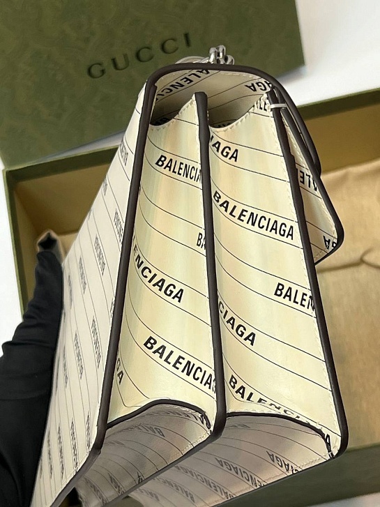 Женская сумка Gucci x Balenciaga Dionysus The Hacker Project Premium 28x17x10 см - White