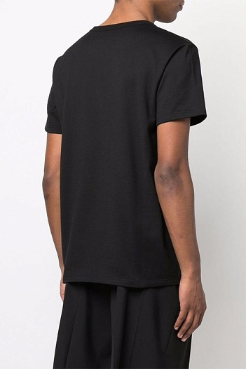 Мужская футболка Alexander McQueen zipped logo - Black   