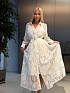 Женское кружевное платье белого цвета Zimmermann premium