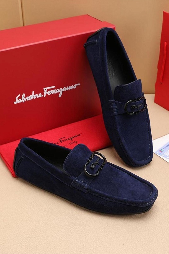 Мужские замшевые мокасины Salvatore Ferragamo