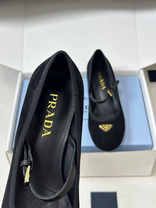 Женские замшевые туфли Prada premium