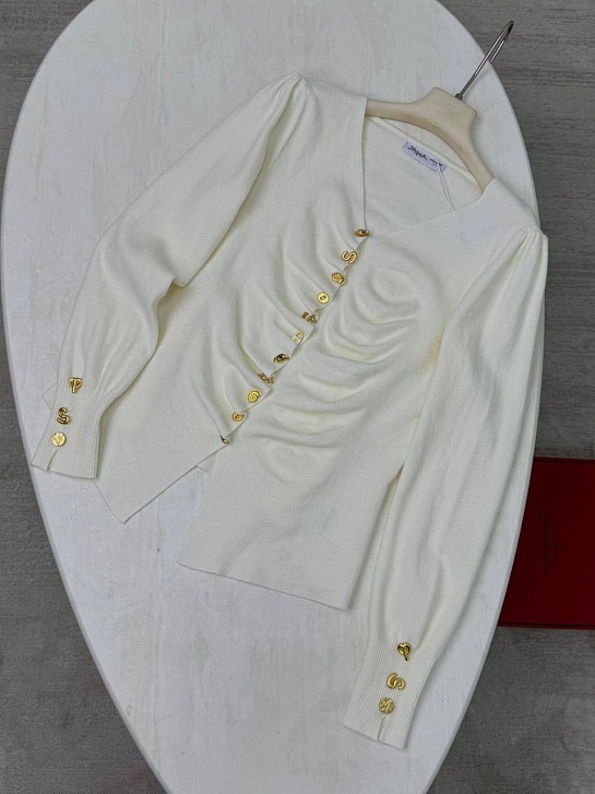 Женская кофта белого цвета Schiaparelli Premium