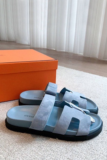 Женские сандалии Hermes Premium - Blue   