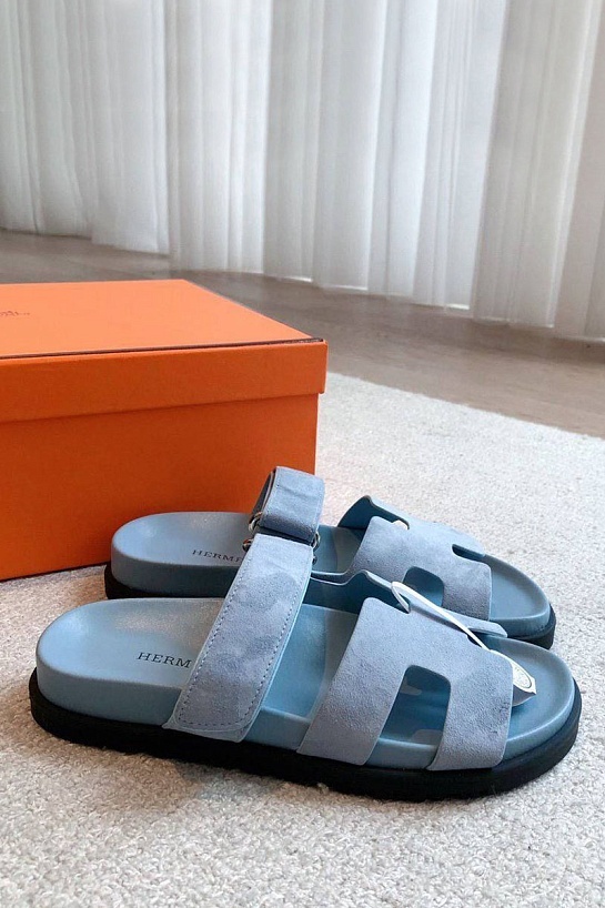 Женские сандалии Hermes Premium - Blue