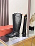 Женские кожаные сапоги Loro Piana premium - Black