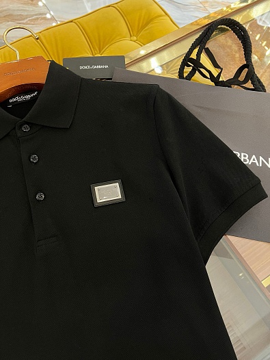 Мужское поло Dolce & Gabbana Premium - Black   