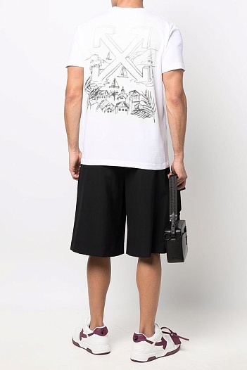 Белая оверсайз футболка Off-White St. Barths Arrows   