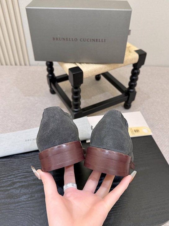 Замшевые ботинки Brunello Cucinelli derby - Grey
