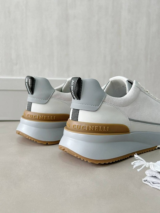 Замшевые кроссовки Brunello Cucinelli Premium - White