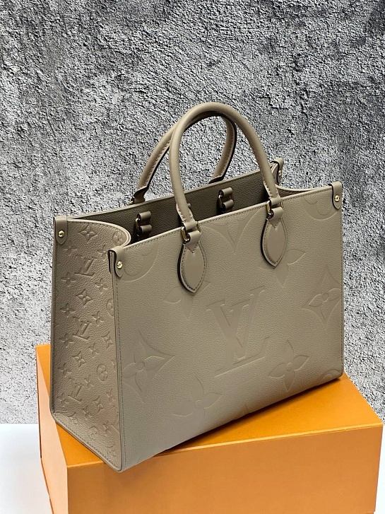 Женская сумка Louis Vuitton Onthego MM Premium 35x27x14 см - Brown