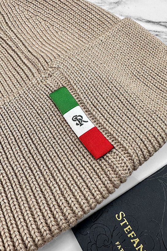 Шапка Stefano Ricci logo-embroidered - Beige