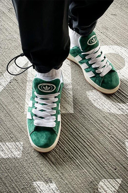 Кроссовки Adidas Campus - Dark Green / White