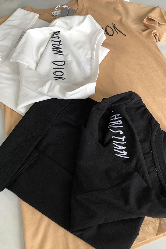 Мужская бежевая футболка Dior