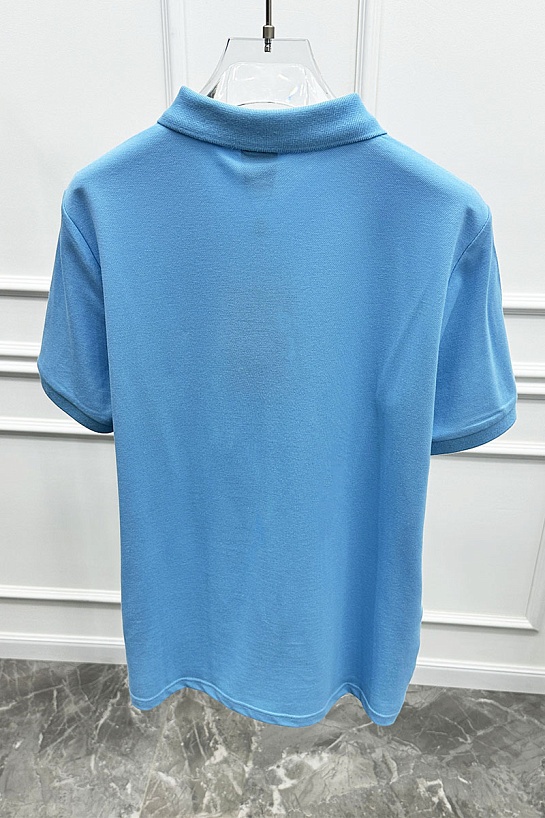 Голубое поло Paul & Shark logo-embroidered