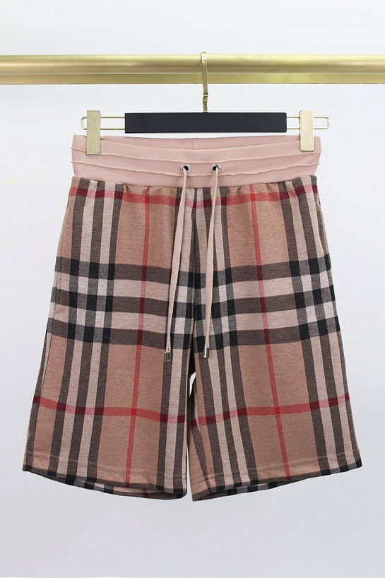 Бежевые шорты Burberry Check motif