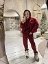 Женский бордовый костюм тройка MIU MIU