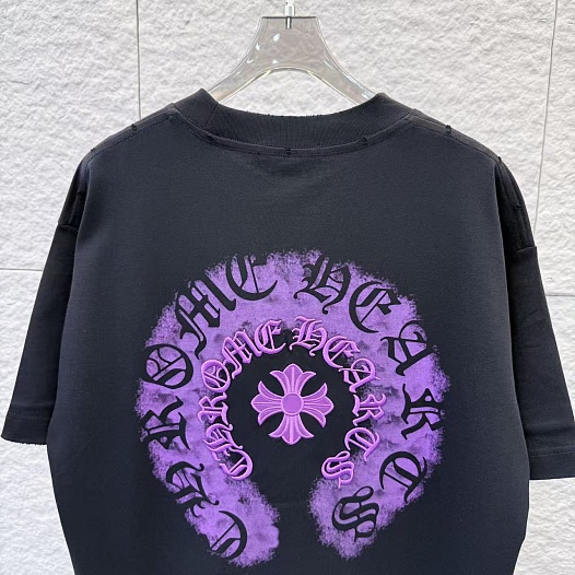 Чёрная оверсайз футболка Chrome Hearts premium   