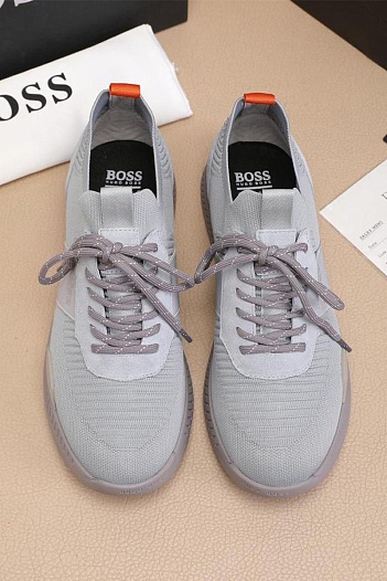 Текстильные кроссовки Hugo Boss Titanium - Grey   
