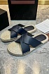 Мужские шлёпанцы Ermenegildo Zegna leather - Navy