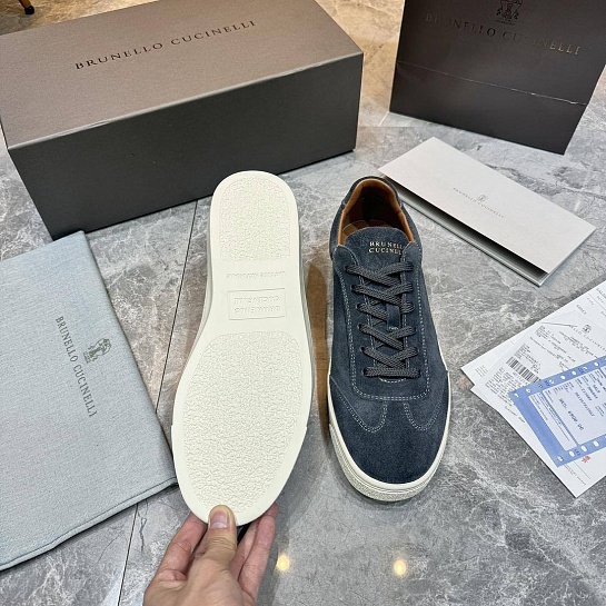 Мужские замшевые кроссовки Brunello Cucinelli