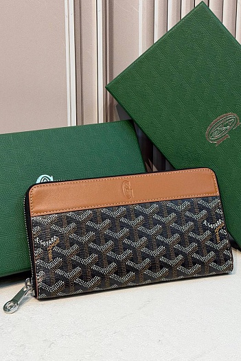 Кожаное портмоне Goyard Matignon GM premium 20x11x2.3 см   