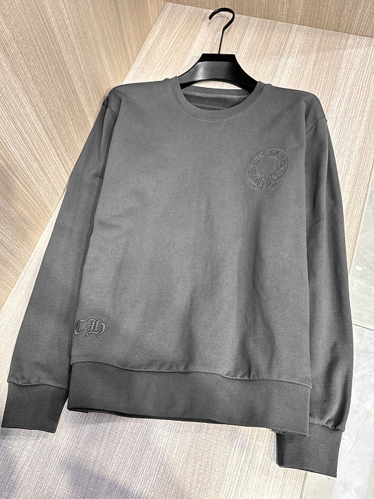 Мужской свитшот Chrome Hearts серого цвета