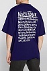 Фиолетовая оверсайз футболка Vetements world tour